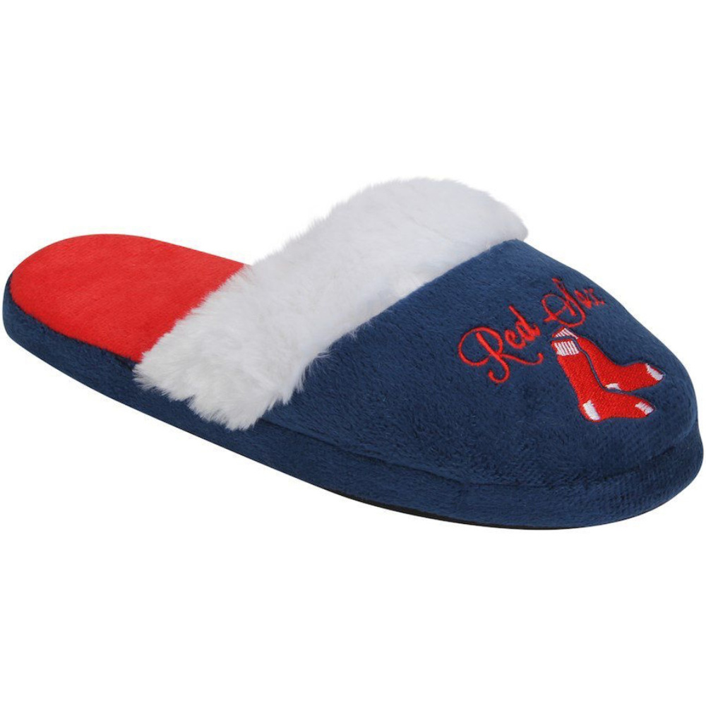 Boston Red Sox Size 5/6 MLB Womens Fur Slipper